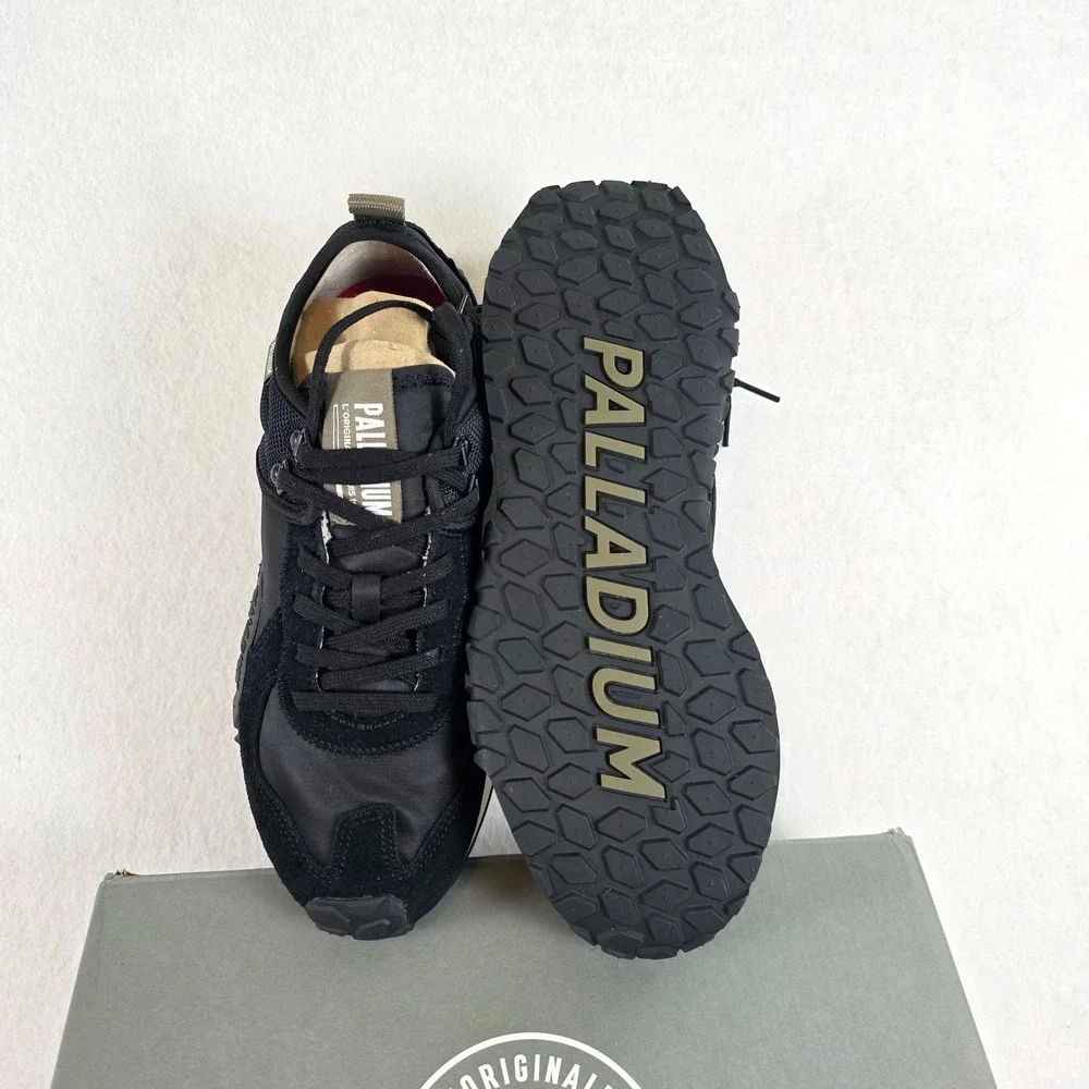 Palladium Troop Runner Sneakers Men's 8 Women's 9.5 Black Black New in Box - Picture 5 of 7